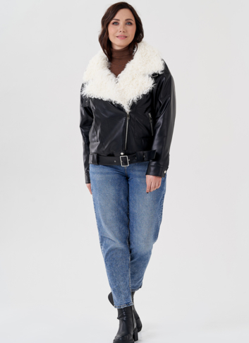 Куртка косуха с отделкой натуральный козлик Куртка косуха с отделкой натуральный козлик