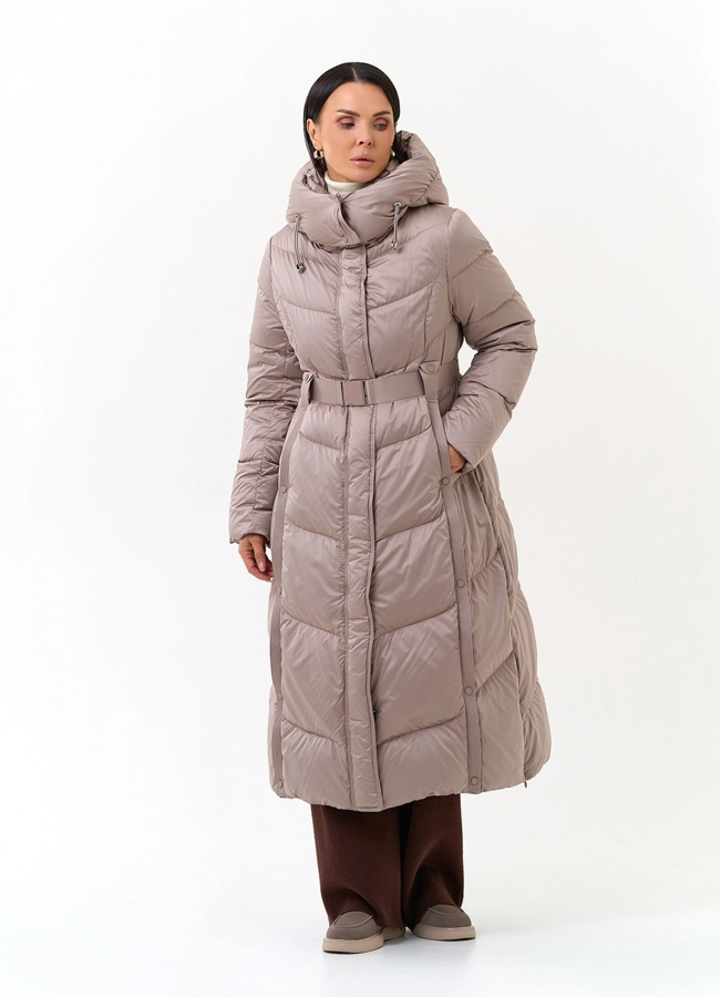 Женский пуховик с капюшоном модель № 34278 универмаг малина фото