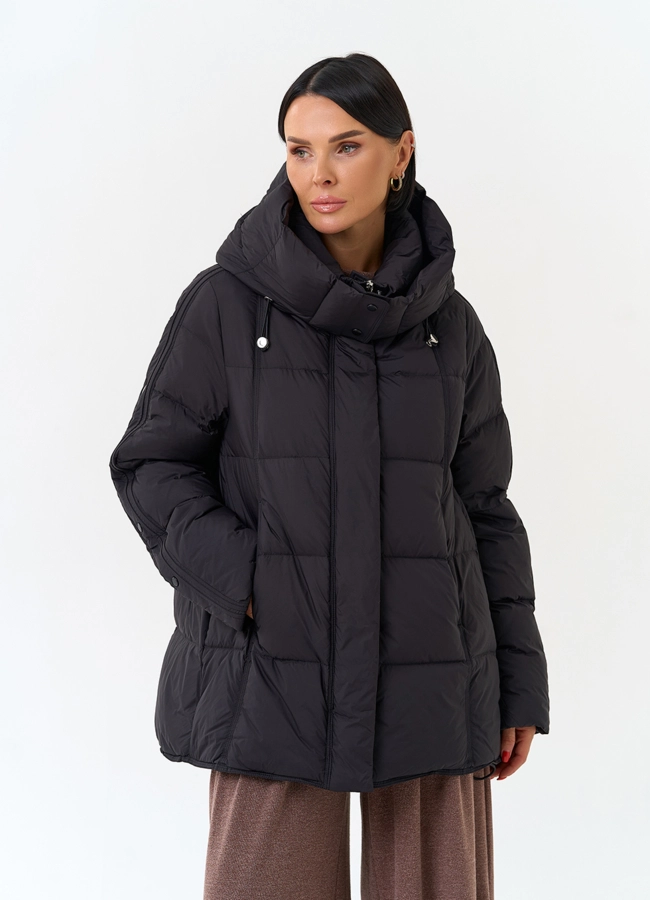 Женский пуховик с капюшоном модель № 34029 универмаг малина фото