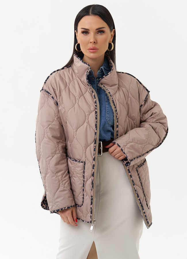 Женская двухсторонняя куртка модель № 29933 универмаг малина