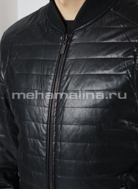 Куртка бомбер из эко кожи